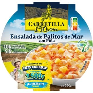 Ensalada de palitos de cangrejo y piña bol 240 g - Carretilla
