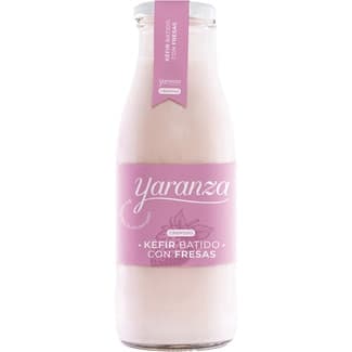 Kéfir con fresas sin gluten botella 500 g - Yaranza