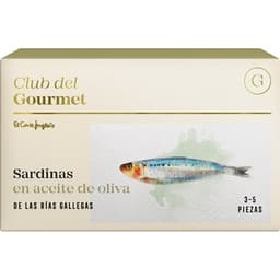 Sardinas de las Rías Gallegas en aceite de oliva 3-5 piezas lata 80 g - Club Del Gourmet