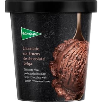 Helado de chocolate con trozos de chocolate belga tarrina 500 ml - El Corte Ingles