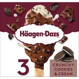 Helado crunchy cookies & cream 3 unidades estuche 240 ml - Haagen-dazs