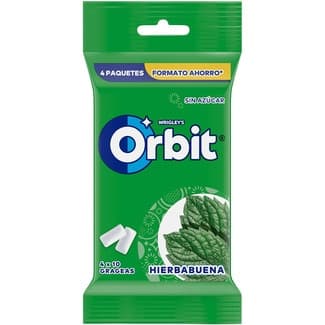 Chicles de hierbabuena sin azúcar pack 4 envases 56 g - Orbit