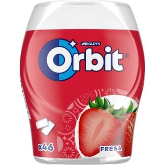 Chicles de fresa sin azúcar 46 unidades bote 64 g - Orbit
