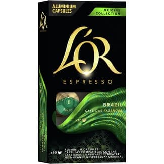 Café Brasil Origins Collection estuche 10 cápsulas compatibles con máquinas Nespresso - L'or