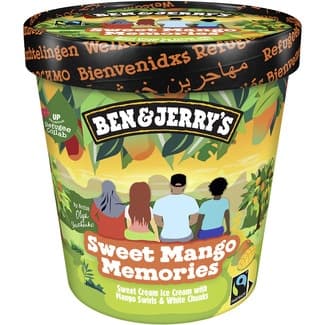 Helado crema nata con salsa de mango y piezas sabor chocolate blanco tarrina 465 ml - Ben & Jerry's