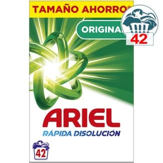 Detergente polvo Original rápida absorción maleta 42 cacitos - Ariel