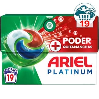 Detergente cápsulas Extra Poder Quitamanchas Todo en 1 Pods caja 19 cápsulas - Ariel