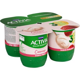 Bífidus cremoso sabor fresa sin gluten pack 4 unidades 115 g - Danone Activia