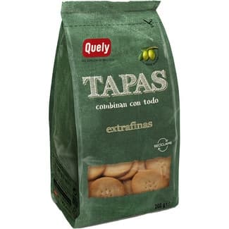 Tapas extrafinas con aceite de oliva bolsa 200 g - Quely