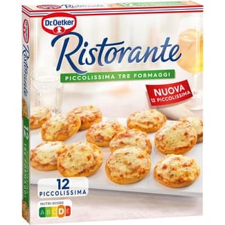 Mini pizzas 3 quesos 12 unidades piccolissima estuche 288 g - Dr.oetker Ristorante