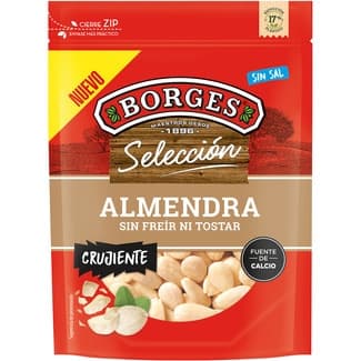 Almendras sin freír ni tostar crujientes bolsa 150 g - Borges Seleccion