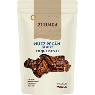 Nuez pecán gourmet toque de sal envase 90 g - Zuluaga