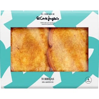 Torrijas clásicas 4 unidades bandeja 720 g - El Obrador El Corte Ingles