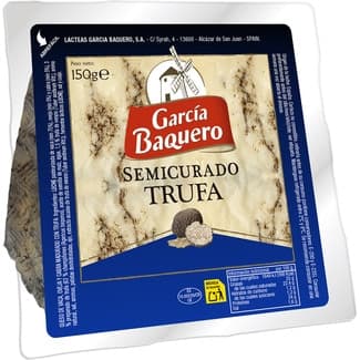 Queso semicurado trufa cuña 150 g - Garcia Baquero