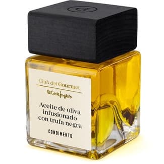 Condimento de aceite de oliva virgen extra infusionado con trufa negra botella 100 ml - Club Del Gourmet