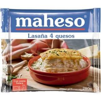 Lasaña 4 quesos estuche 280 g - Maheso