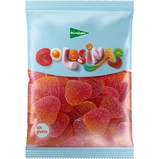 Corazones de goma sabor melocotón sin gluten bolsa 200 g - El Corte Ingles