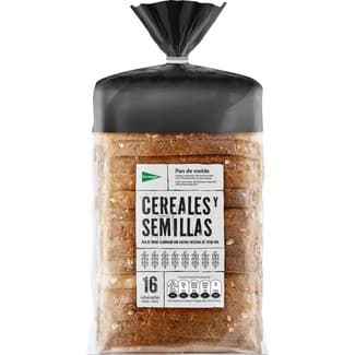 Pan de molde con cereales y semillas 16 rebanadas bolsa 680 g - El Corte Ingles