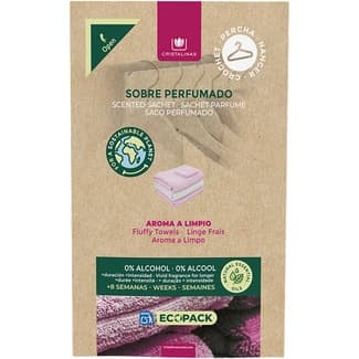 Ambientador perfumado de armario aroma a limpio sobre 1 unidad - Cristalinas