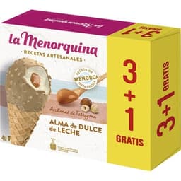 Cono alma de dulce de leche 4 unidades estuche 390 ml - Menorquina