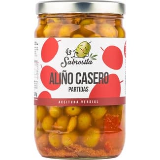 Aceiunas verdial partidas aliñadas tarro 1 kg - La Sabrosita
