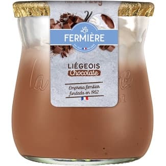 Liégeois de chocolate negro postre francés tarro 120 g - La Fermiere