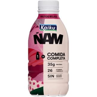 ÑAM frutos rojos 1 = comida completa 35g proteínas 26 vitaminas y minerales botella 500 ml sin azúcares añadidos - Kaiku