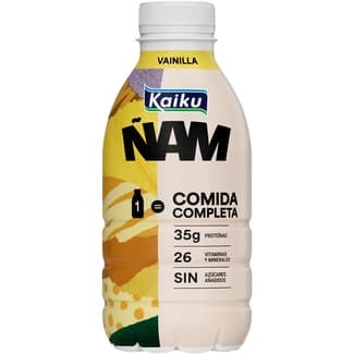 ÑAM vainilla 1 = comida completa 35g proteínas 26 vitaminas y minerales botella 500 ml sin azúcares añadidos - Kaiku
