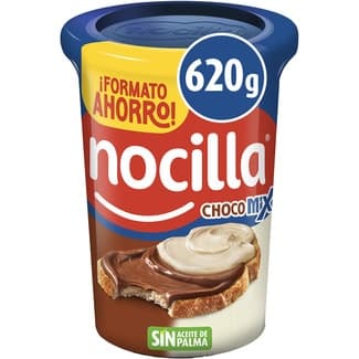 Chocomix crema de cacao, avellanas y leche sin gluten y sin aceite de palma tarrina 620 g - Nocilla