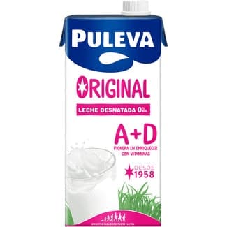 Leche desnatada Original con vitamina A+D brik 1 l - Puleva