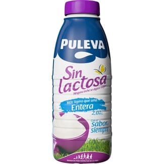 Leche entera más ligera que una entera 2% materia grasa sin lactosa botella 1 l - Puleva