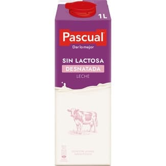 Leche desnatada sin lactosa brik 1 l - Pascual
