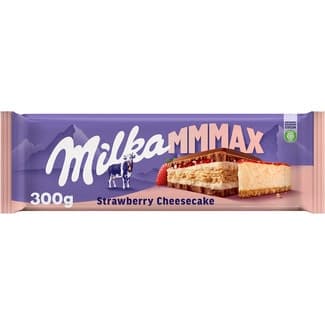 MMMAX Cheesecake chocolate con leche relleno con tarta de queso tableta 300 g - Milka