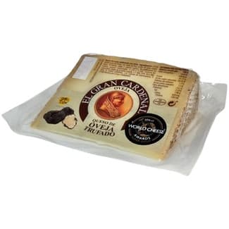Queso de oveja trufado cuña 200 g - El Gran Cardenal