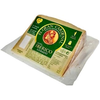 Queso curado ibérico mezcla elaborado con leche pasteurizada cuña 200 g - El Gran Cardenal