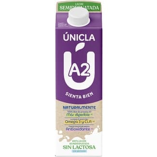 Leche semidesnatada sin lactosa brik 1 l - Unicla