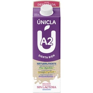 A2 leche desnatada sin lactosa brik 1 l - Unicla