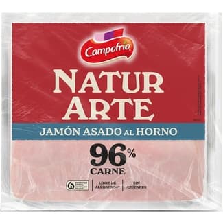 NaturArte jamón asado al horno en lonchas 96% carne sin azúcares envase 110 g - Campofrio