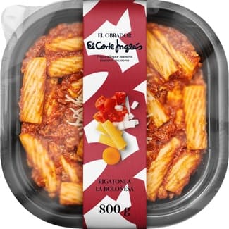 Rigatoni a la boloñesa envase 800 g - El Obrador El Corte Ingles
