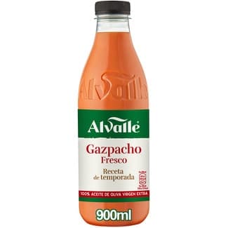 Gazpacho fresco receta de temporada 100% aceite de oliva virgen extra botella 900 ml - Alvalle