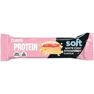 Barrita de proteínas Soft sabor chocolate blanco y fresa unidad 45 g - Corny
