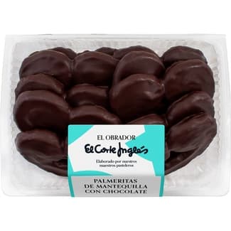 Palmeritas de mantequilla con chocolate 10 unidades bandeja 180 g - El Obrador El Corte Ingles