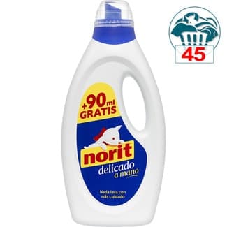 Detergente líquido Delicado a mano botella 45 dosis - Norit