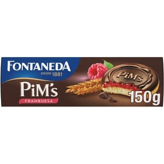 Medallones de galleta rellenos de frambuesa paquete 150 g - Fontaneda Pim's