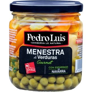 Menestra de verduras gourmet con espárrago de Navarra frasco 00210 g neto escurrido - Pedro Luis