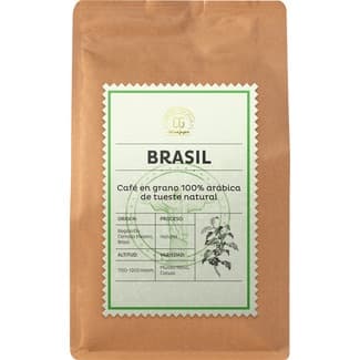 Café en grano 100% arábica de tueste natural origen Brasil envase 250 g - Club Del Gourmet