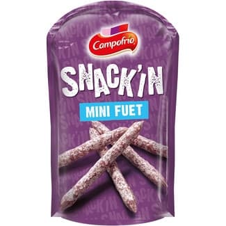 Snack´in mini sticks de fuet para picar bolsa 50 g - Campofrio