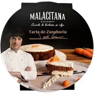 Tarta de zanahoria gourmet envase 400 g - Malacitana