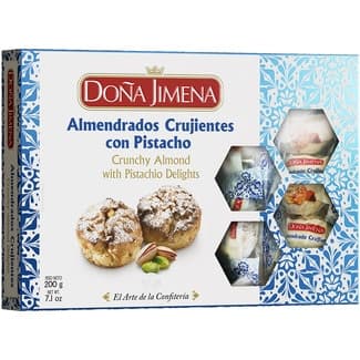 Almendrados crujientes con pistacho estuche 200 g - Doña Jimena