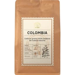 Café en grano 100% arábica de tueste natural origen Colombia envase 250 g - Club Del Gourmet